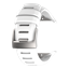 SUUNTO Silikonski pašček za D6i NOVO (White)