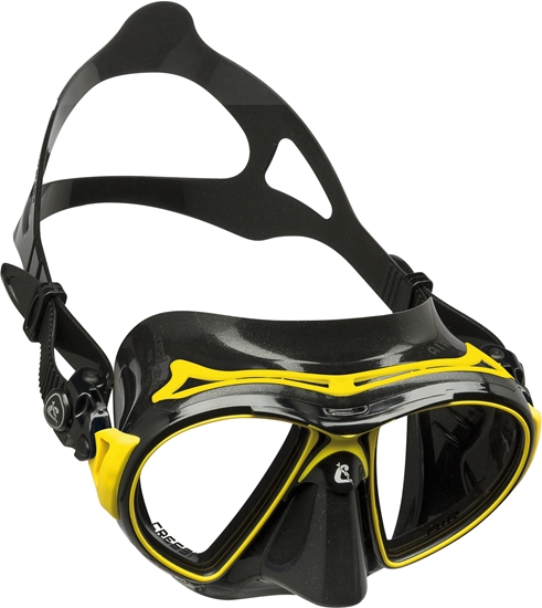 CRESSI AIR MASK SIL BLACKL/FRAME BLACK YELLOW