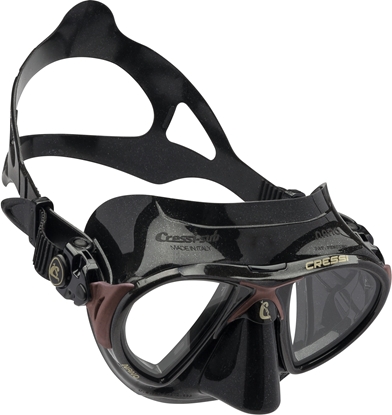 CRESSI NANO MASK SIL BLACK/FRAME BROWN