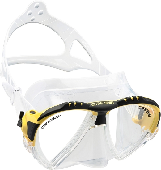 CRESSI MATRIX MASK SIL CLEAR/FRAME YELLOW