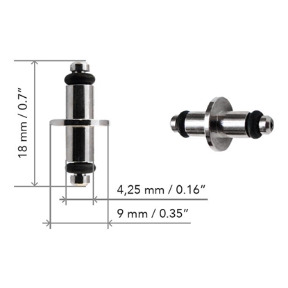 InWater T-spoj swivel za manometer za zrak