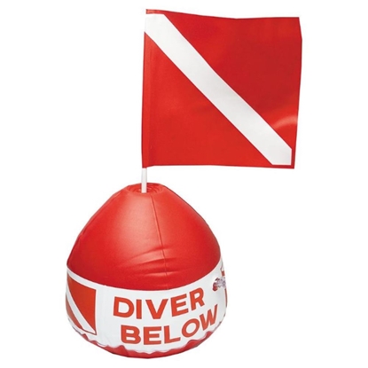 InWater Okrogla boja Diver Below fi32cm PVC