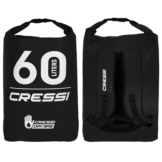 Cressi Dry Back Pack suha torba z naramnicami  60L črna