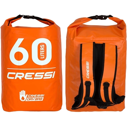 Cressi Dry Back Pack suha torba z naramnicami  60L oranžna