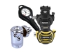 APEKS XTX50 regulator + XTX50 oktopus + manometer