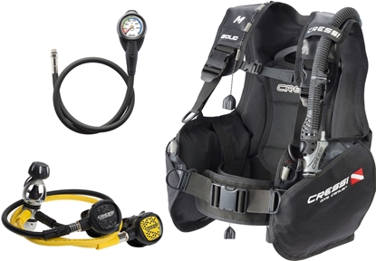 CRESSI SOLID DIN SCUBA SET   črna