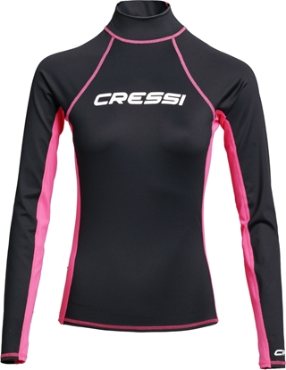 Cressi  Rash guard ženski dolg rokav ( črno/roza)   Črno/Roza XL