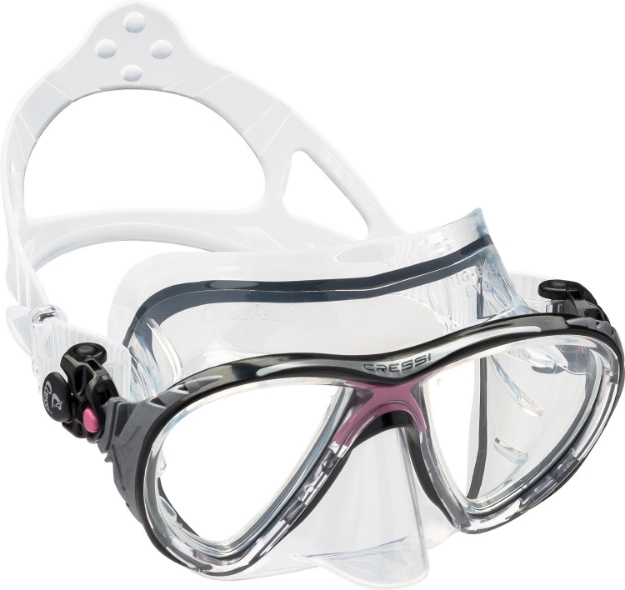 CRESSI BIG EYES EVOLUTION MASK SIL CLEAR/FRAME PINK