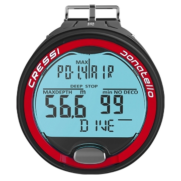 Cressi Donatello potapljaški računalnik   črno rdeča Cressi Donatello potapljaški računalnik   črno rdeča