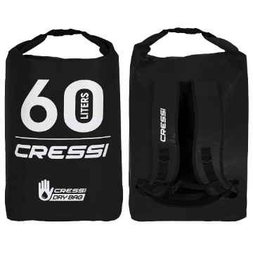 Cressi Dry Back Pack suha torba z naramnicami  60L črna Cressi Dry Back Pack suha torba z naramnicami  60L črna