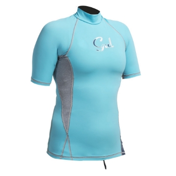 Gul Swami ženski Rash Guard kratek rokav    turkizna 8 Gul Swami ženski Rash Guard kratek rokav    turkizna 8