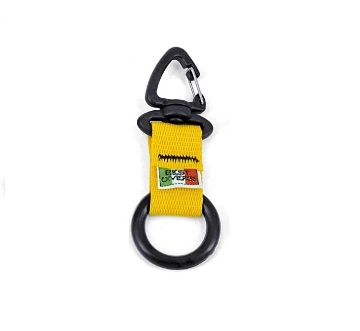 BestDivers karabin z gumi ringom črno-rumena BestDivers karabin z gumi ringom črno-rumena