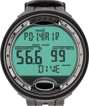 CRESSI MICHELANGELO POTAPLJAŠKI RAČUNALNIK KOVINSKO ČRN CRESSI MICHELANGELO POTAPLJAŠKI RAČUNALNIK KOVINSKO ČRN