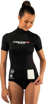 CRESSI RASH GUARD MAJICA ŽENSKA KRATKI ROKAVI   ČRNA CRESSI RASH GUARD MAJICA ŽENSKA KRATKI ROKAVI   ČRNA