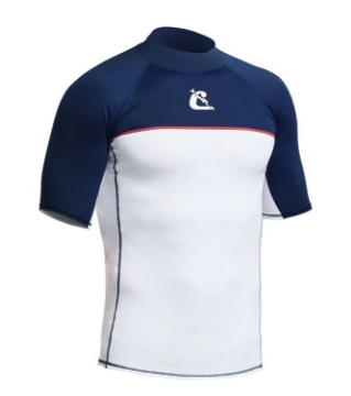 CRESSI SHIELD RASH GUARD MOŠKA MAJICA S KRATKIMI ROKAVI   modra/bela CRESSI SHIELD RASH GUARD MOŠKA MAJICA S KRATKIMI ROKAVI   modra/bela