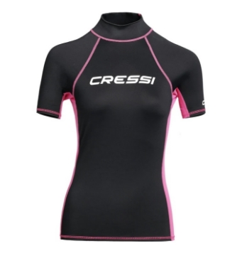 CRESSI RASH GUARD MAJICA ŽENSKA   črna/roza CRESSI RASH GUARD MAJICA ŽENSKA   črna/roza