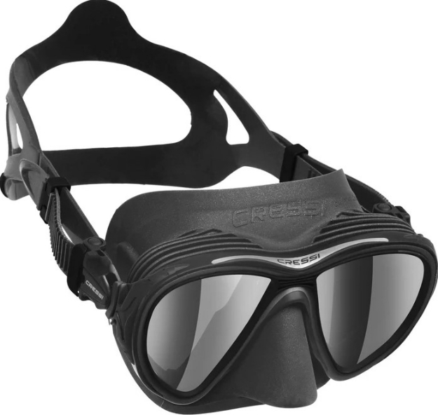 CRESSI 
CRESSI QUANTUM MASKA   črna/srebrne ultravision leče