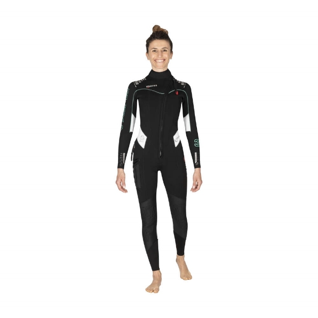 MARES Mokra obleka FLEXA 3/2 She Dives 3/2mm  črna/bela