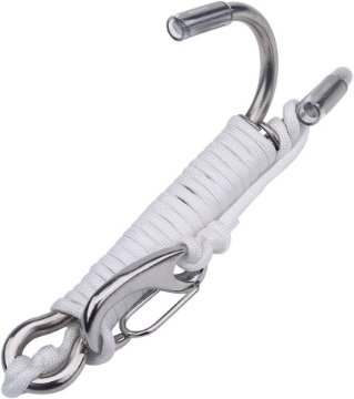 Kavelj (hook) z vrvico   bela Kavelj (hook) z vrvico   bela