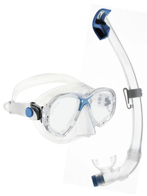 CRESSI SET MAREA JR + SEAL DRY DIHALKA   prozorno/azurna