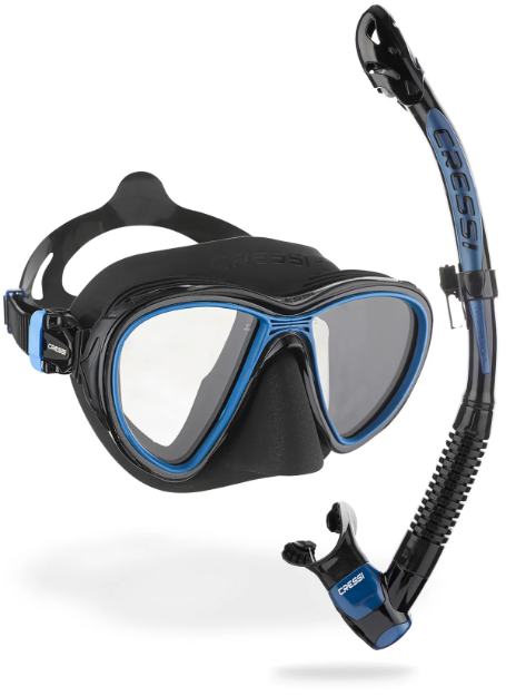 CRESSI SET QUANTUM + ITACA ULTRA DRY   črno/modra