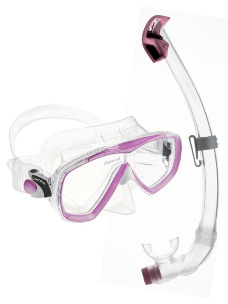 CRESSI SET ESTRELLA + SEAL DRY DIHALKA   prozorno/roza