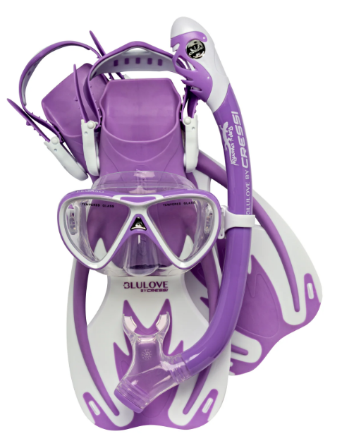 CRESSI ROCKS SNORKLING SET   lila/bel